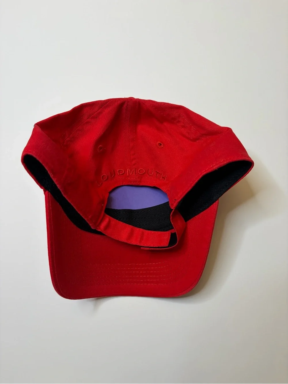 Loudmouth Red Embroidered Logo Golf Cap OSFA